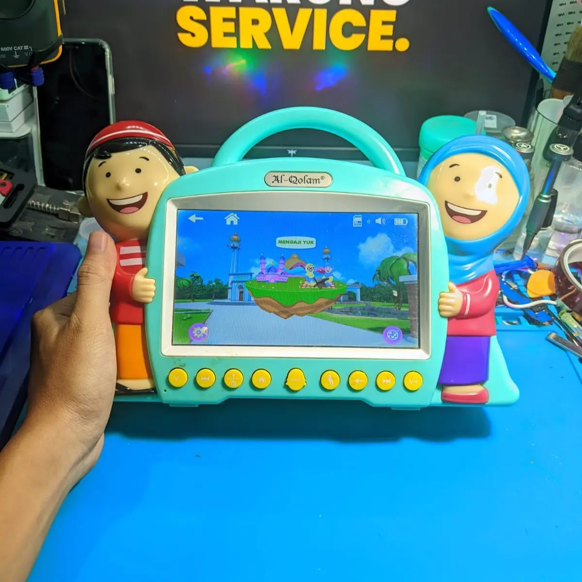 Perbaikan Speaker Smart Hafiz Al-Qolam V5 di Pangkalan Bun: Port USB Patah & Tidak Bisa Dicas