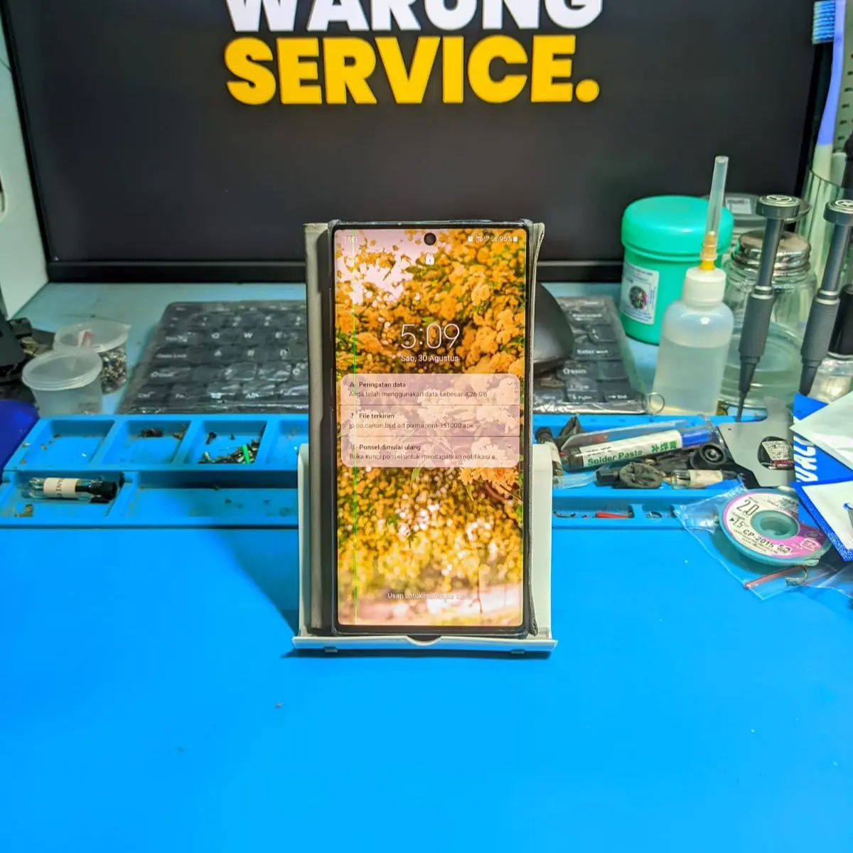 Service Samsung Galaxy Note 10 5G di Pangkalan Bun: Ganti Baterai ORI & Kaca Kamera Belakang